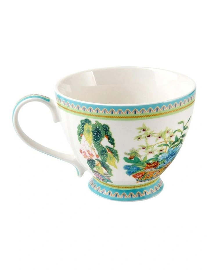 Gift Boxed Gabby Malpas Jardin Orchid Footed Cup 400ml in White