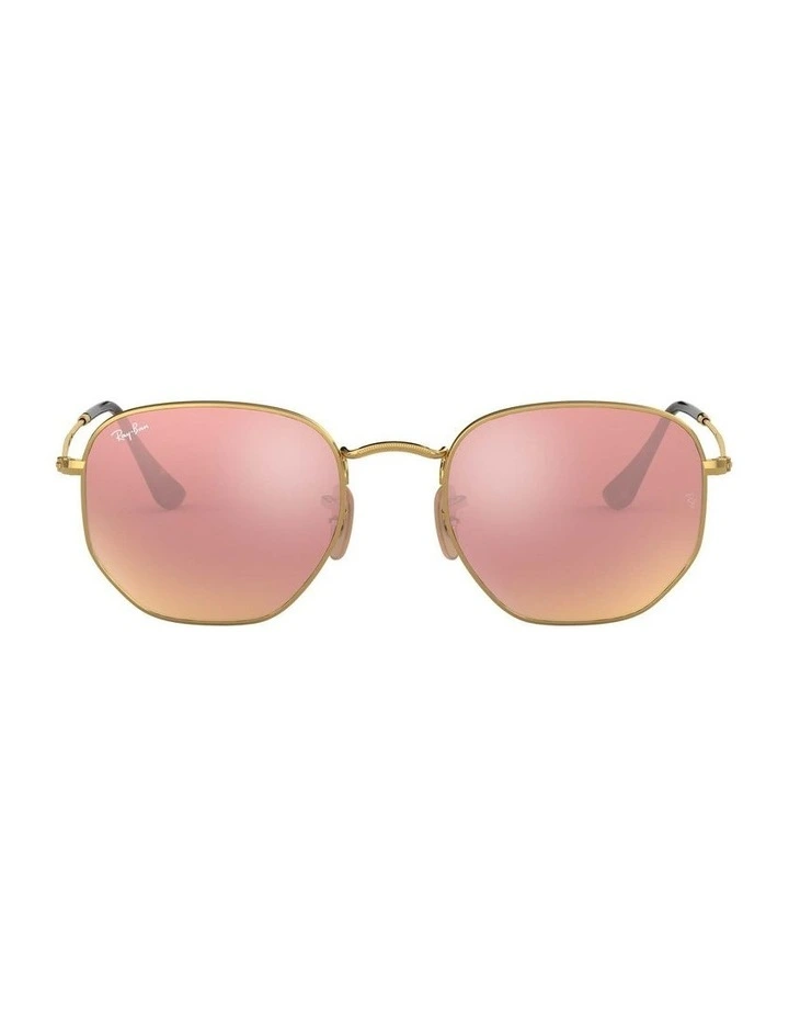 Hexagonal Flat Lenses Gold RB3548N Sunglasses