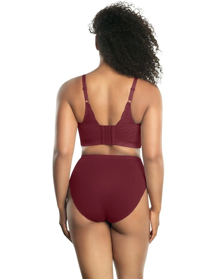 Mia Lace Wireless Longline Lace Bralette in Rio Red