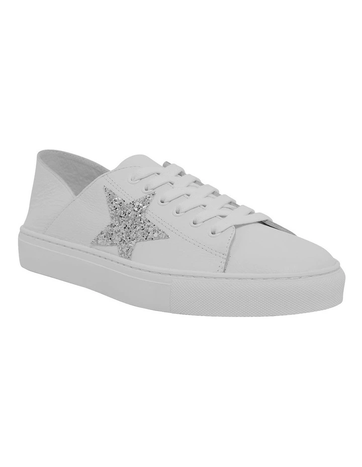 Rocket White/Silver Glitter Sneakers