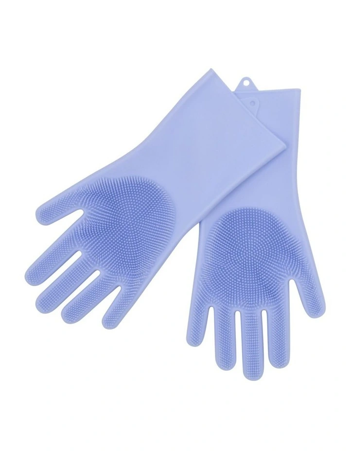 Silicone Cleaning Gloves in Blue