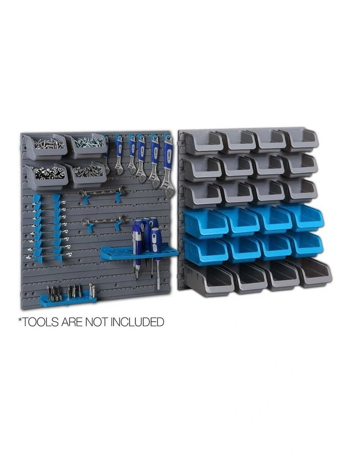 Giantz 44 Bin Wall Mounted Rack Storage Organiser