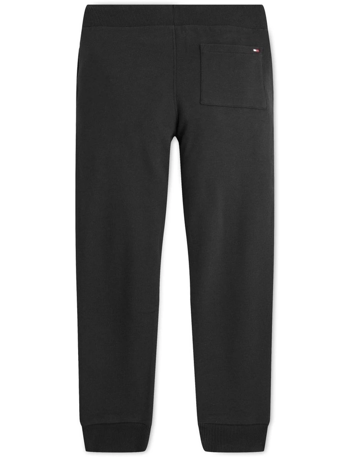 Essential Organic Cotton Logo Joggers in Black