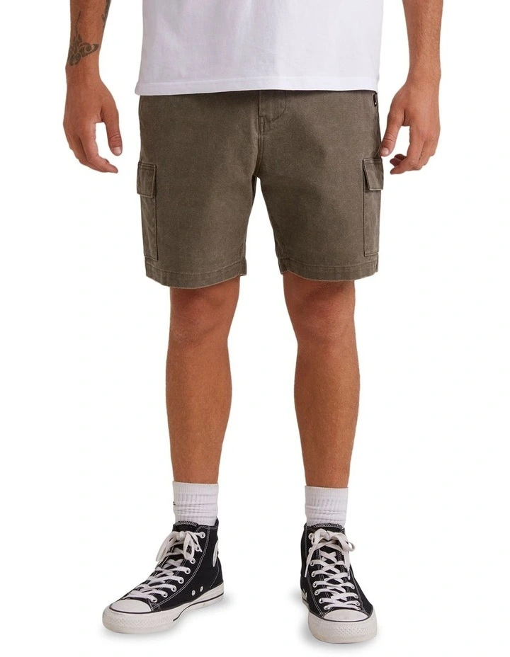 Crowded Cargo Shorts in Major Brown