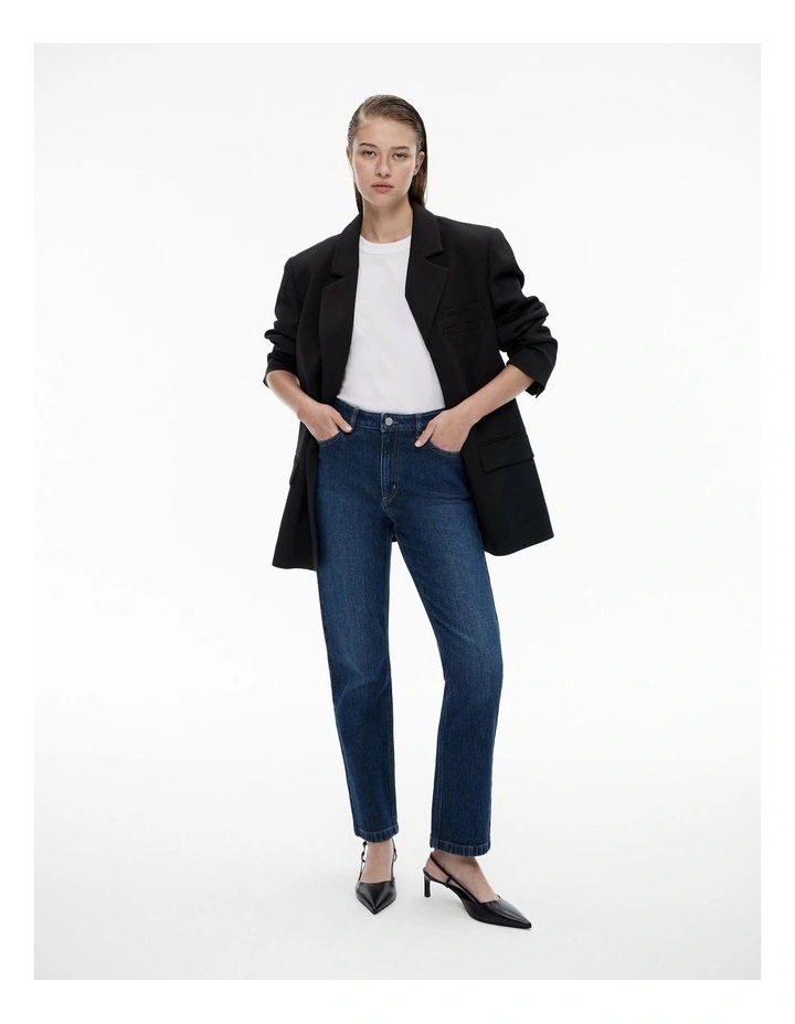 Slim Straight Jean in Dark Indigo