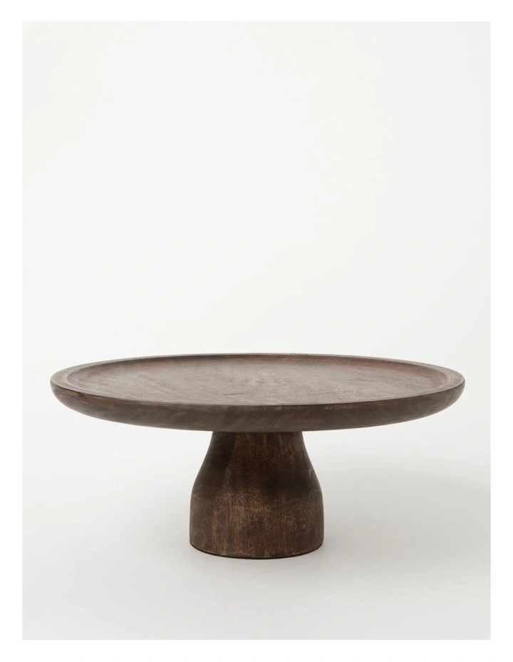Cake Stand in Walnut Look