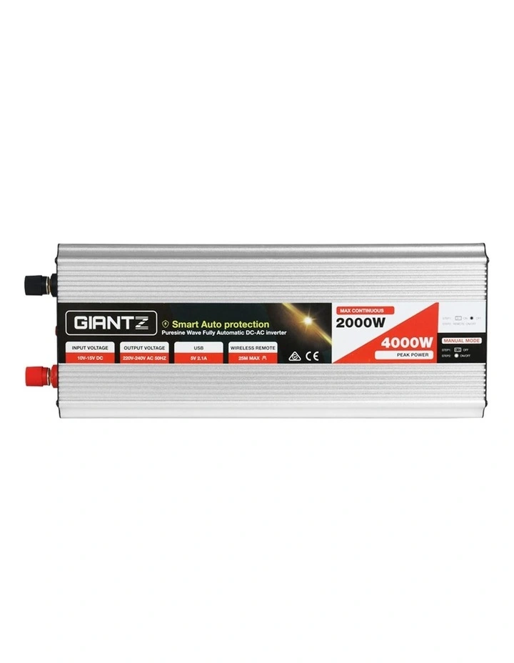 Giantz Pure Sine Wave Inverter 12V-240V Camping Boat Caravan
