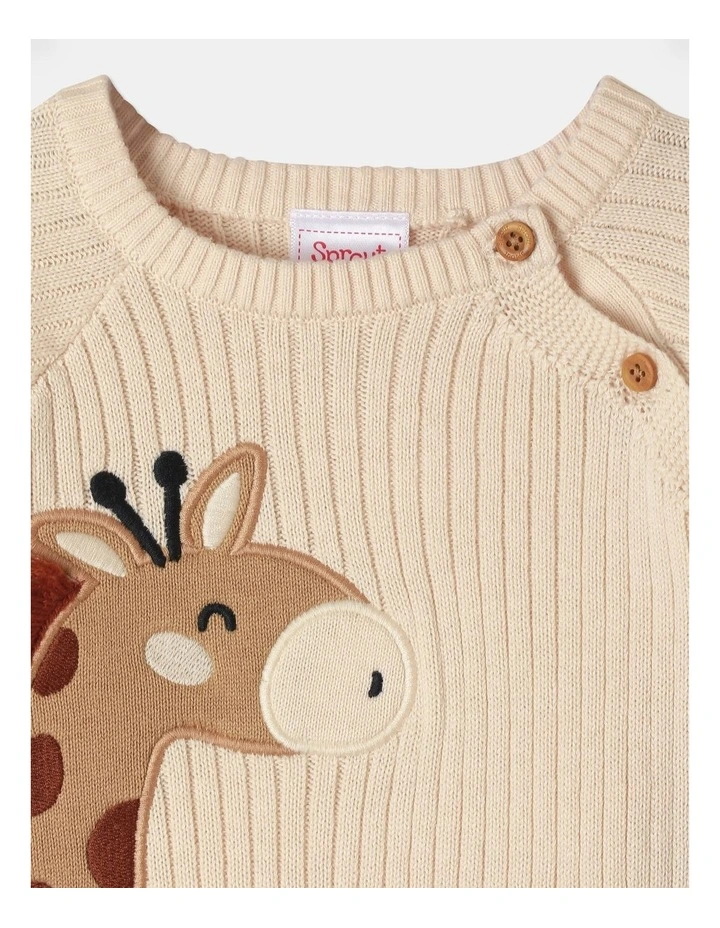 Giraffe Knit Set in Cream