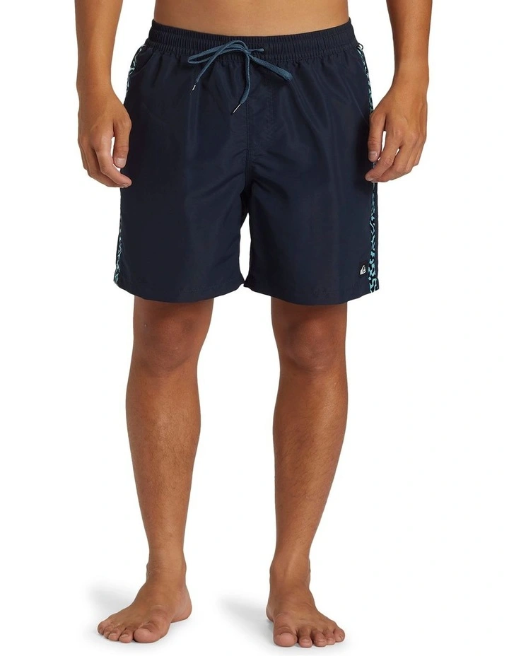 Remade Taped Volley 17" Swim Shorts in Dark Navy