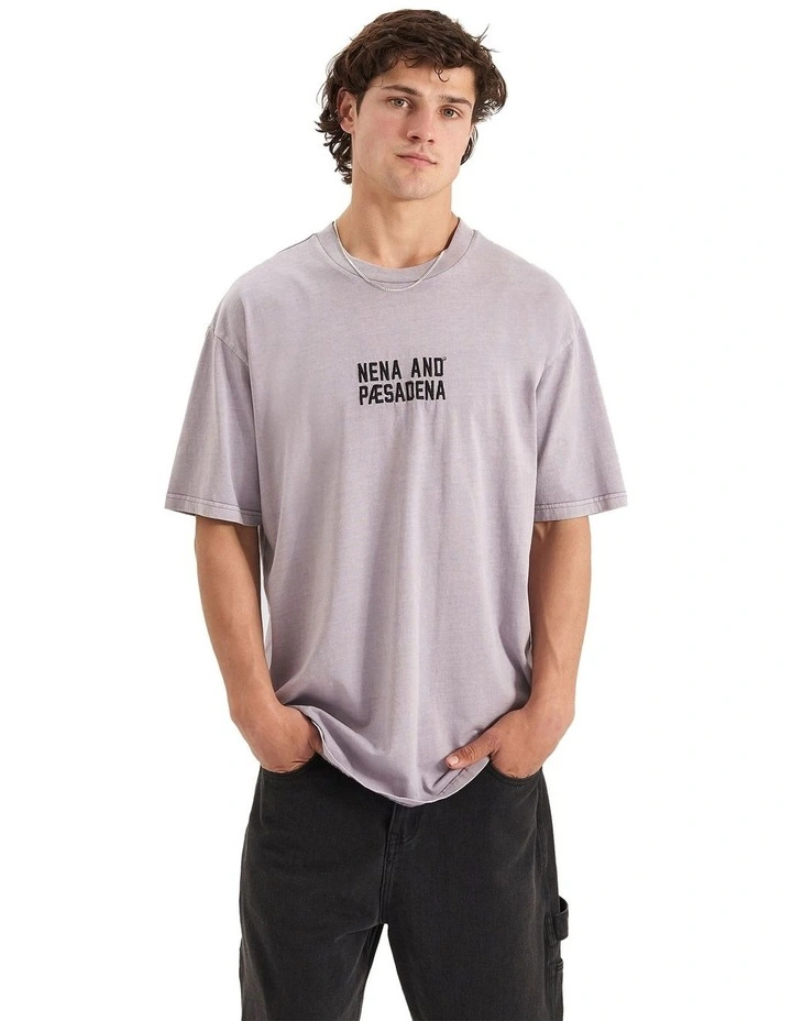 Marathon Heavy Box Fit Scoop T-shirt in Pigment Dusk