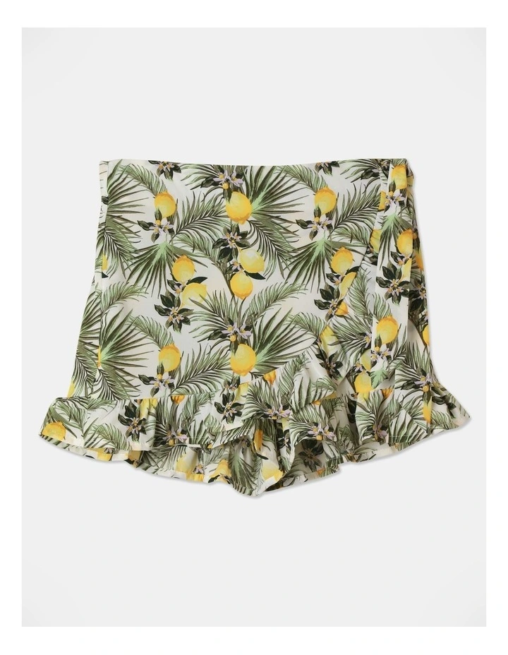 Vinaya Floral Skirt in White Alyssum
