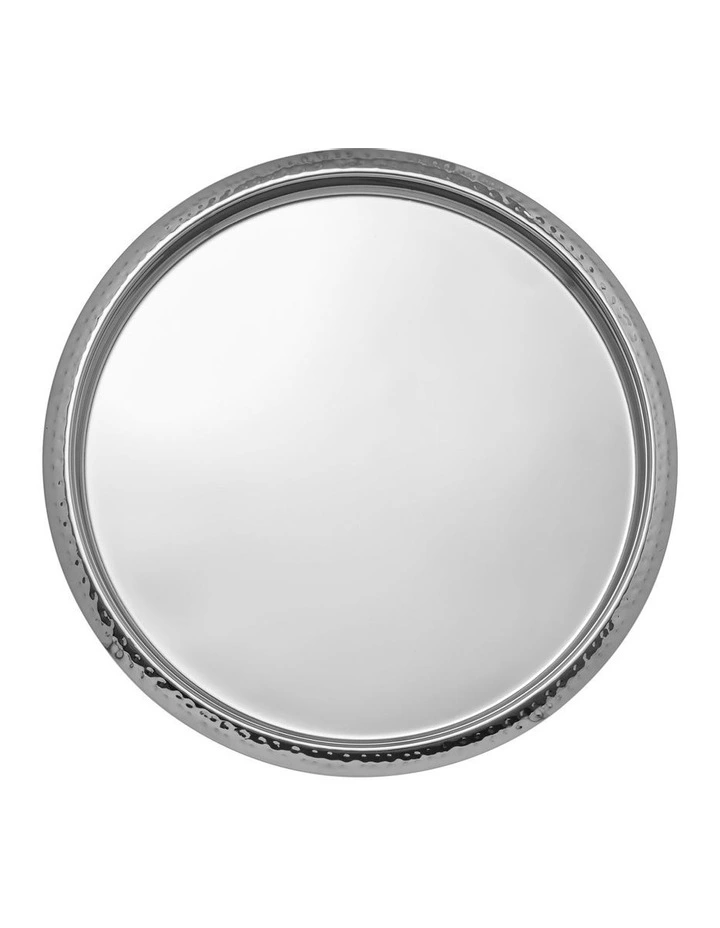 Cocktail & Co Lexington Hammered Round Tray Gift Boxed 35.5x2.5cm in Silver