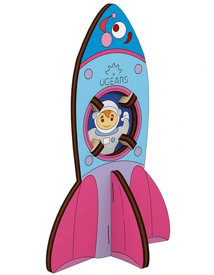 3D Colouring Rocket 8 Piece Wooden Puzzle Kit (5+ Years)