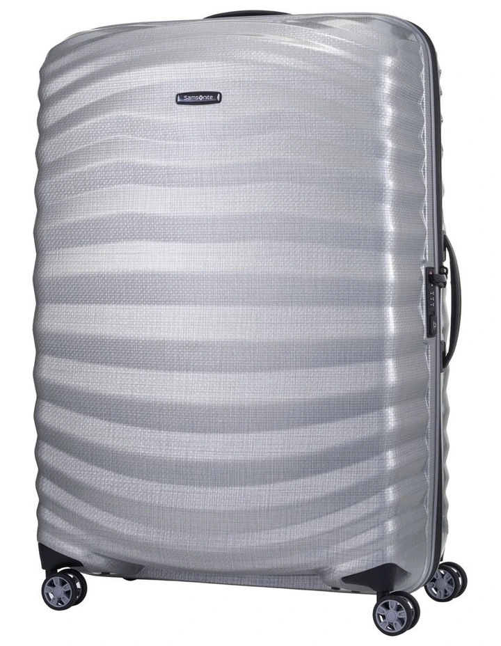 Lite-Shock 81cm Sport Spinner Suitcase in Silver
