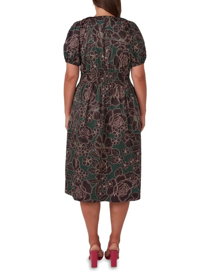 Wildfloral Midi Dress in Multi