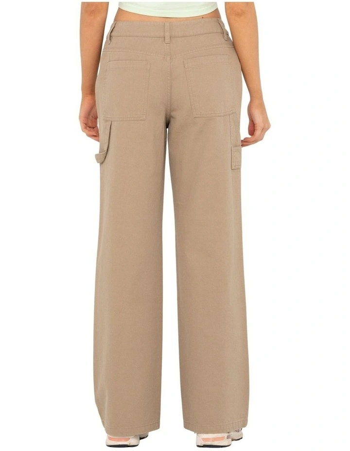 Billie Mid Rise Carpenter Pant in Khaki