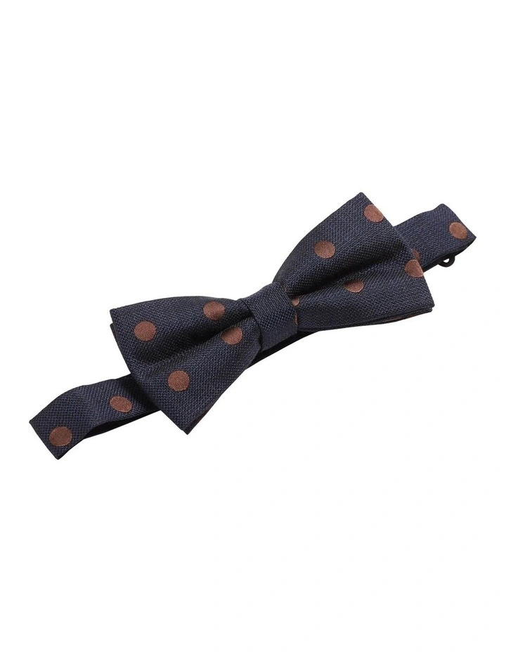 Polka Dot Bow Tie in Navy