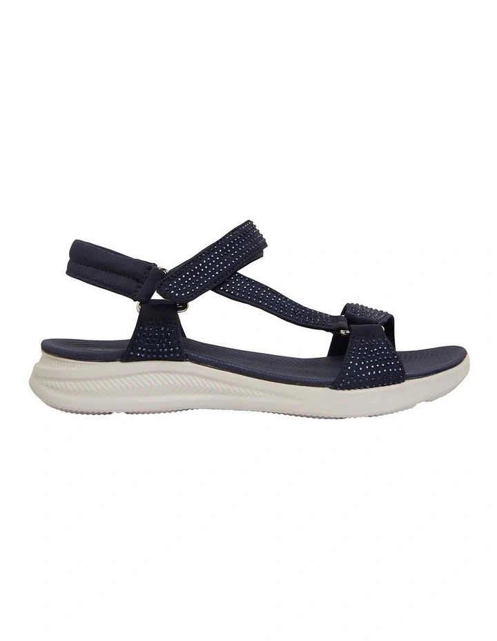 Naples Navy Diamante Sandals