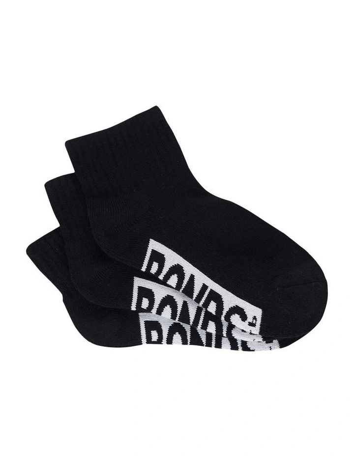 Cushioned Low Cut Socks 3 Pack in Black
