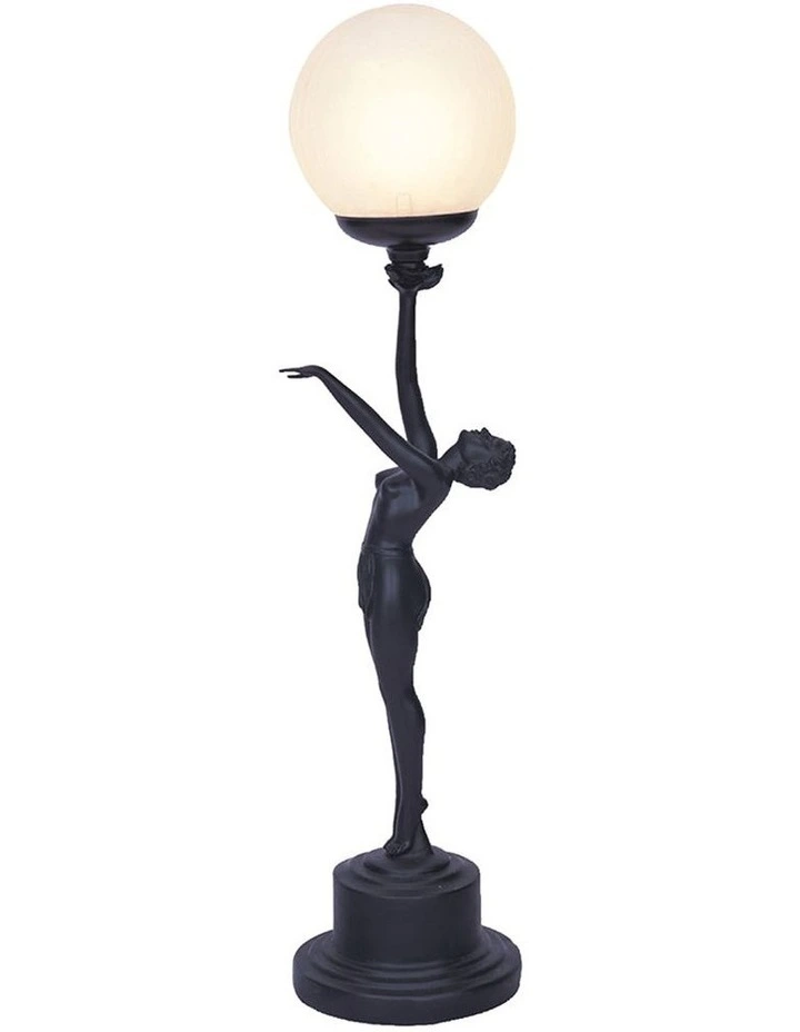 Black Art Deco Lamp Black