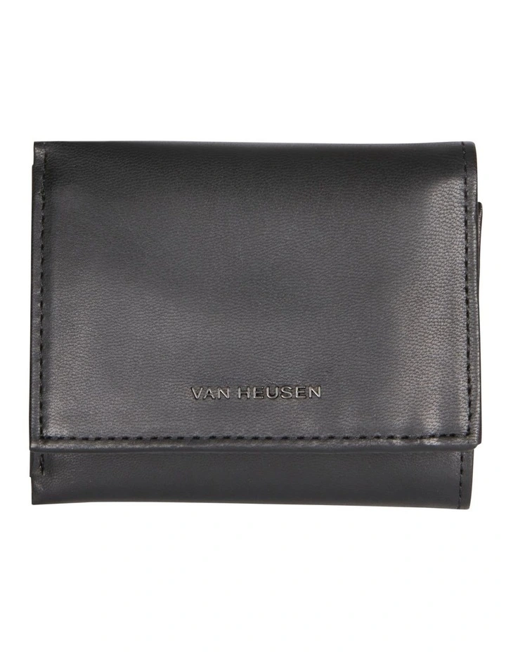 Trifold Wallet with ID Window in Black