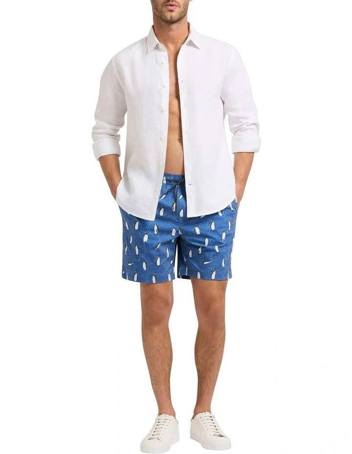 Penguin And Tonic Swim Short in Coastal Multi