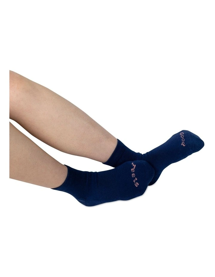 Quarter Socks in Stormy Blue