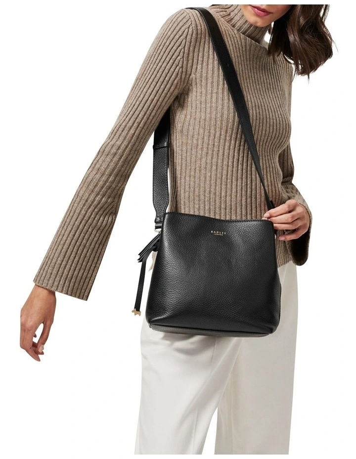 Dukes Place Medium Black Compartment Multiway Bag