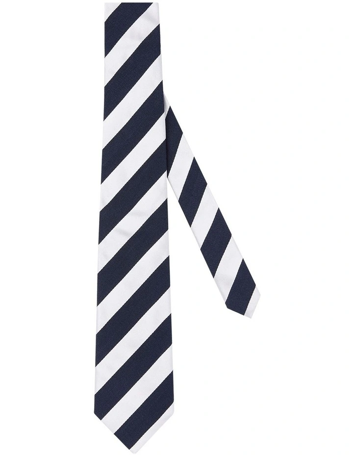 Sauro Tie in Navy Grey