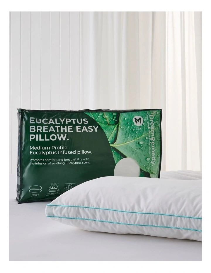 Eucalyptus Essential Oil Pillow in White