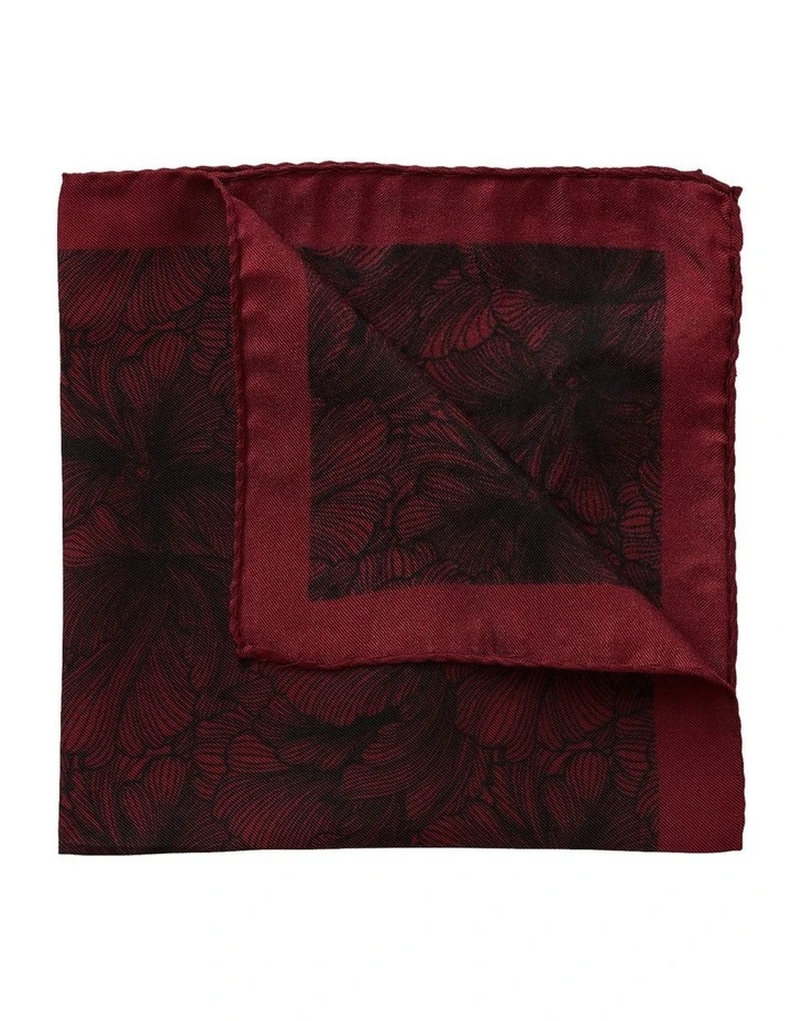 Floral Silk Pochette in Wine