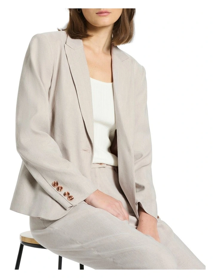 Lae Linen Blazer in Natural