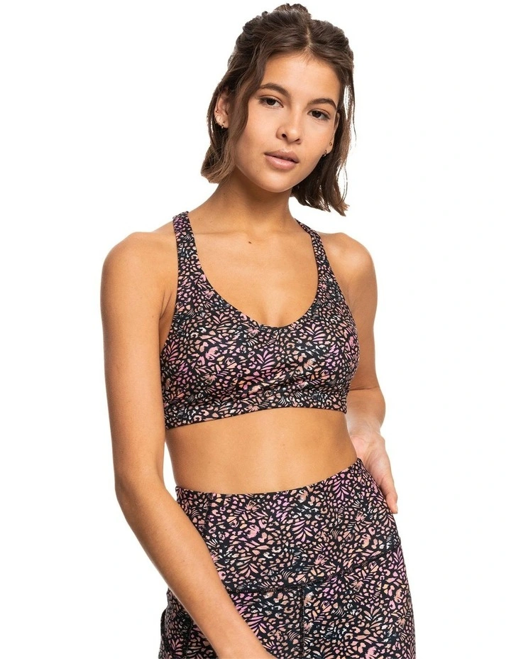 Heart Into It Sports Bra Anthracite in Multi