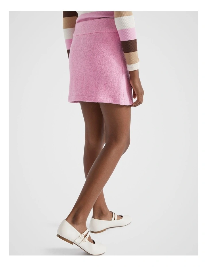 Boucle Skirt in Candy Pink