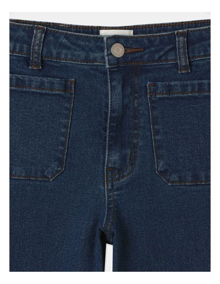 Marine Straight Leg Sailor Jean in Indigo