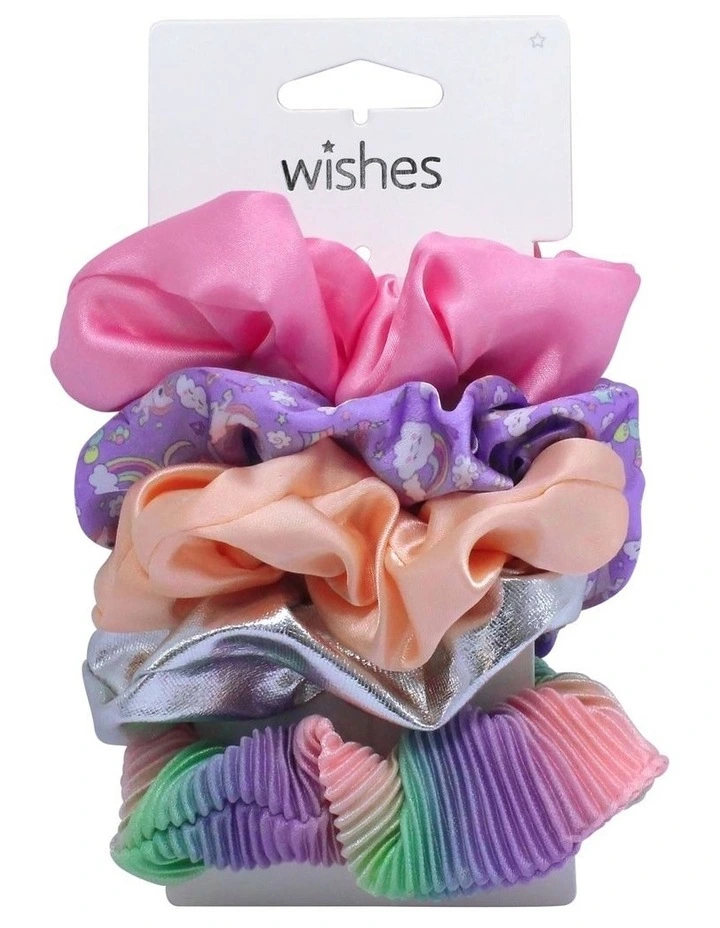 Mixed Scrunchie 5 Pack in Multi