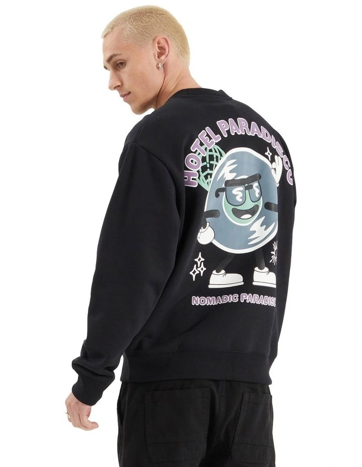 Paradisco Crew Neck Sweater in Black