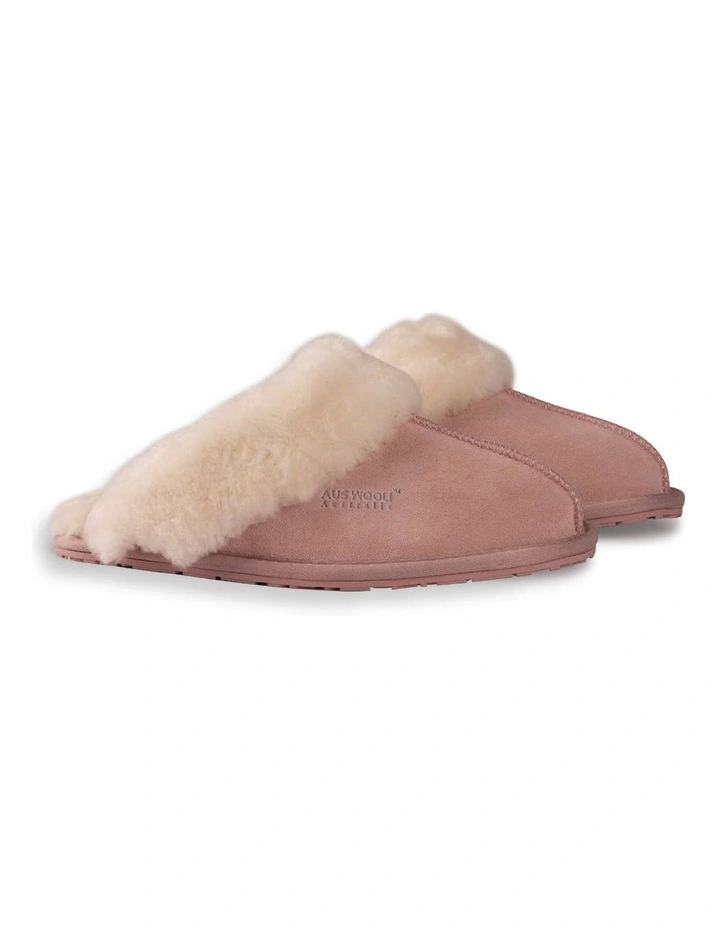 Sheepskin Wool Shelley Slippers in Pale Pink
