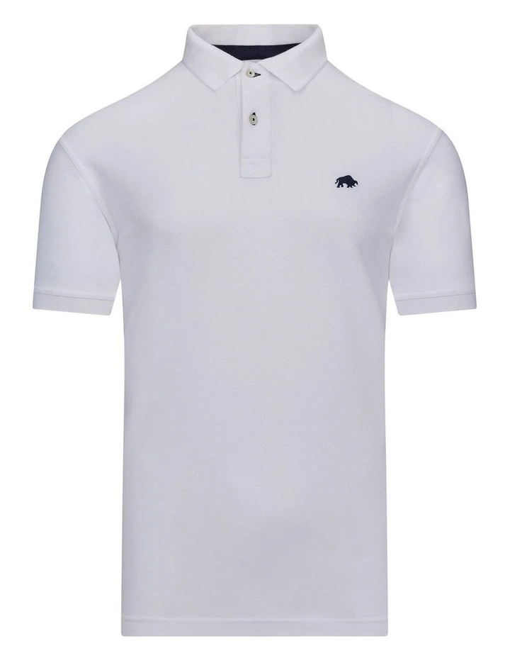 Classic Pique Polo Shirt in White
