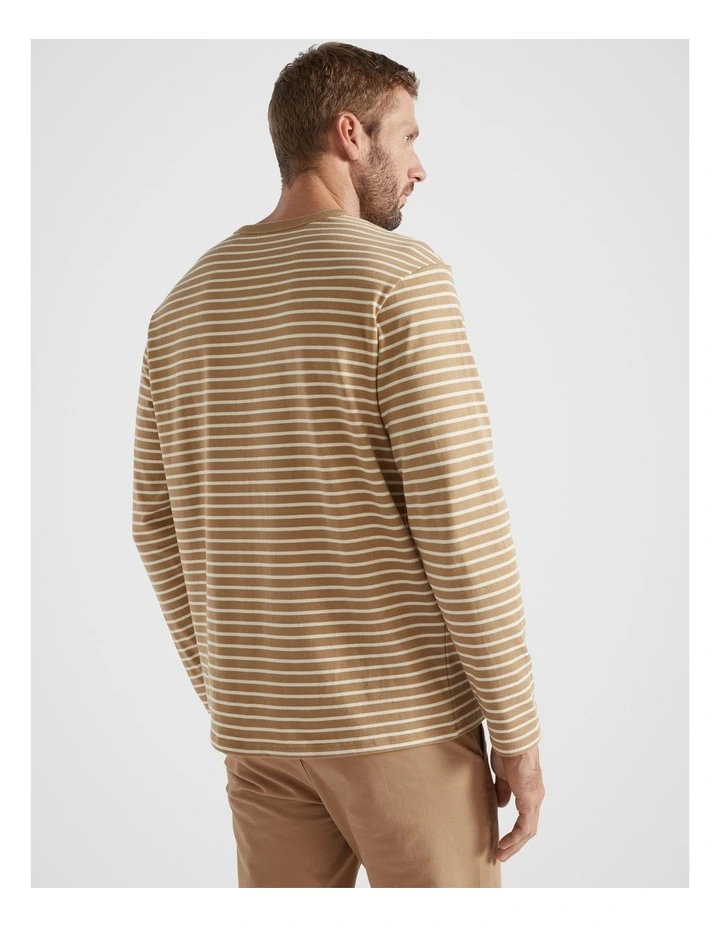 Breton Tee in Caramel Stripe