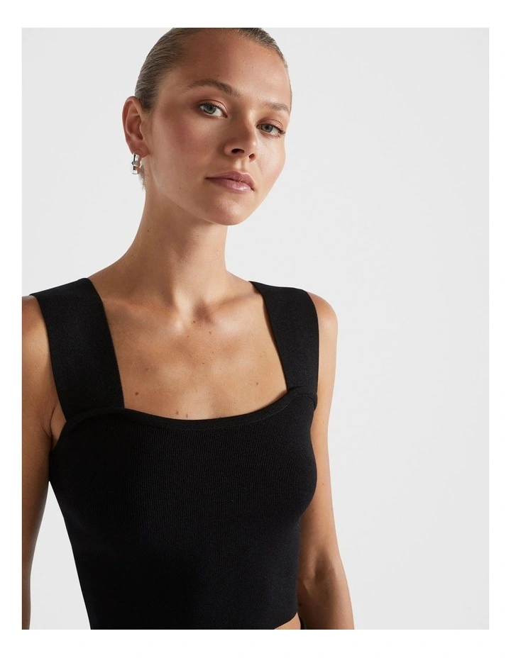 Crepe Knit Bodice in Black