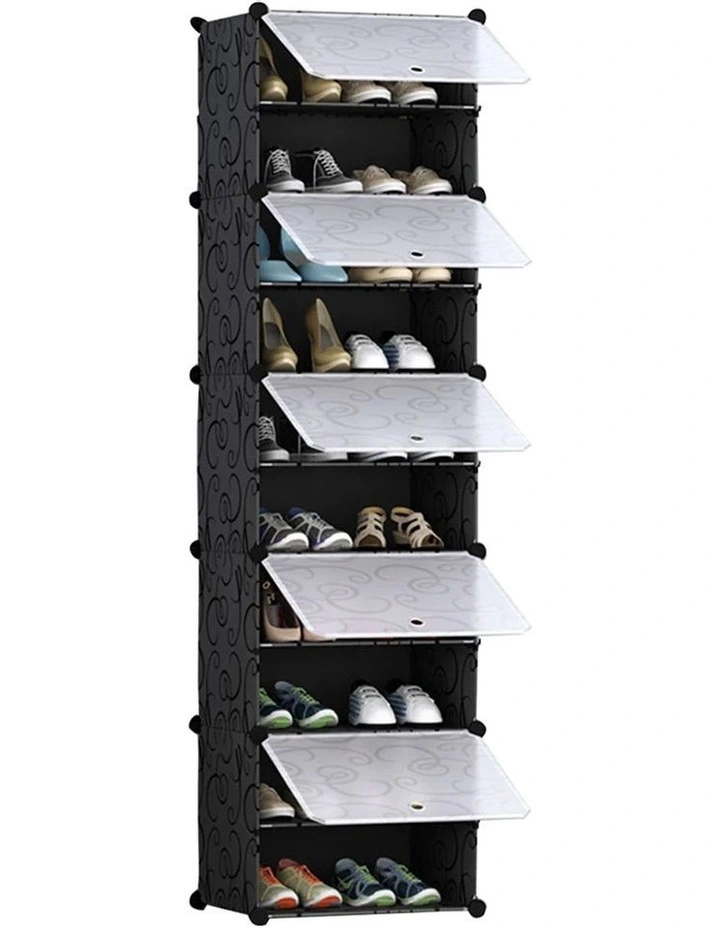 10 Tier Shoe Rack Organizer in Black