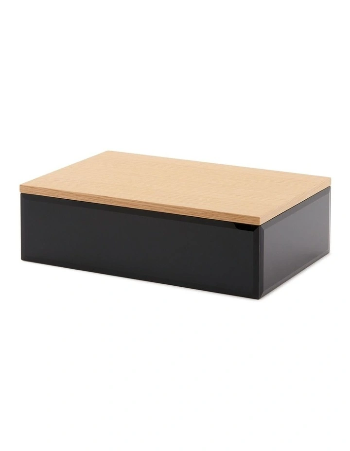 Emerson Large Watch/Cufflink Box in Black