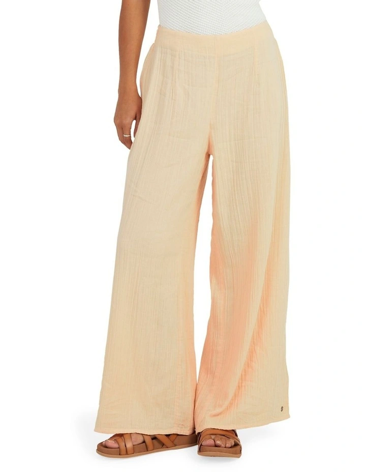 Shimae Cropped Palazzo Trousers in Peach Parfait