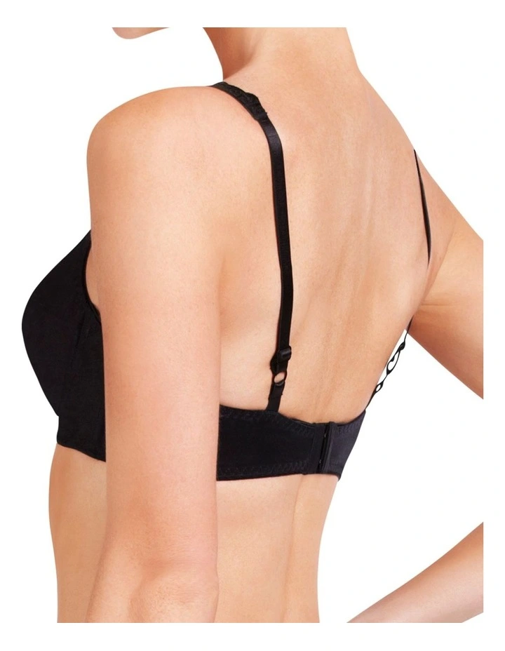 Damask Contour Bra in Black