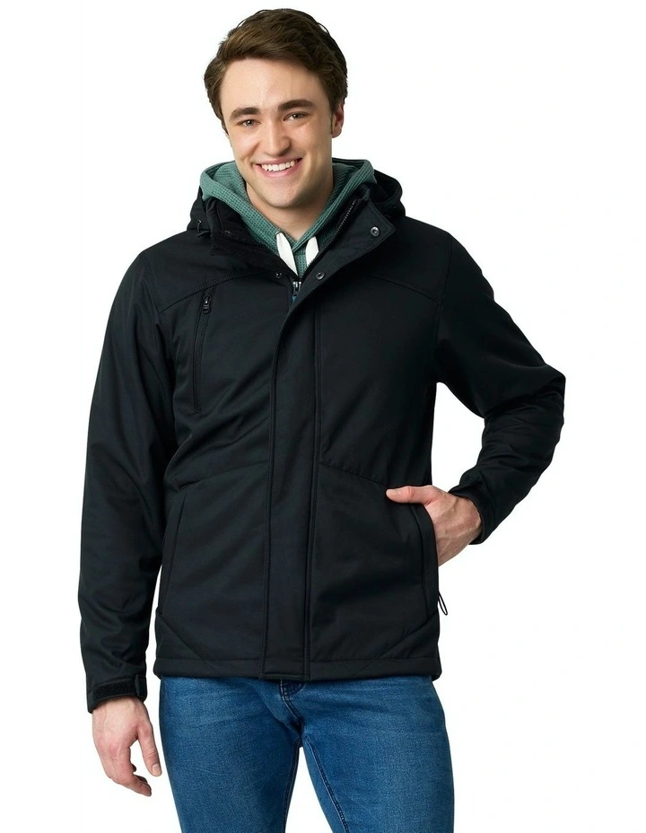 Jones Softshell Coat in Black