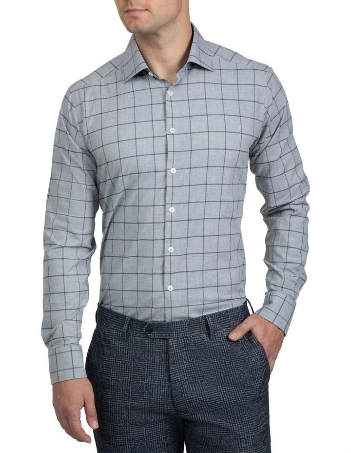 Large Check Grey Bryson Shirt