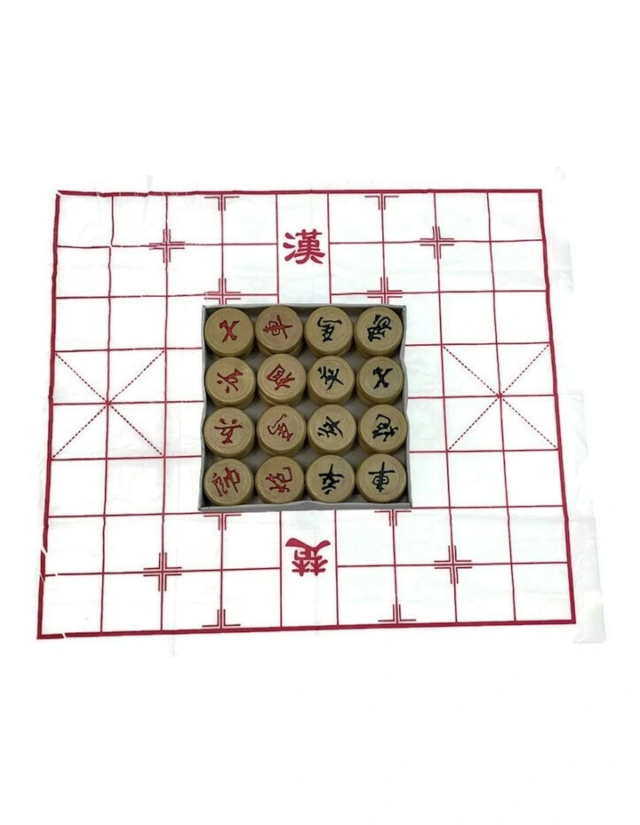 Wooden Chinese Chess Set Classic Family Board Game Travel