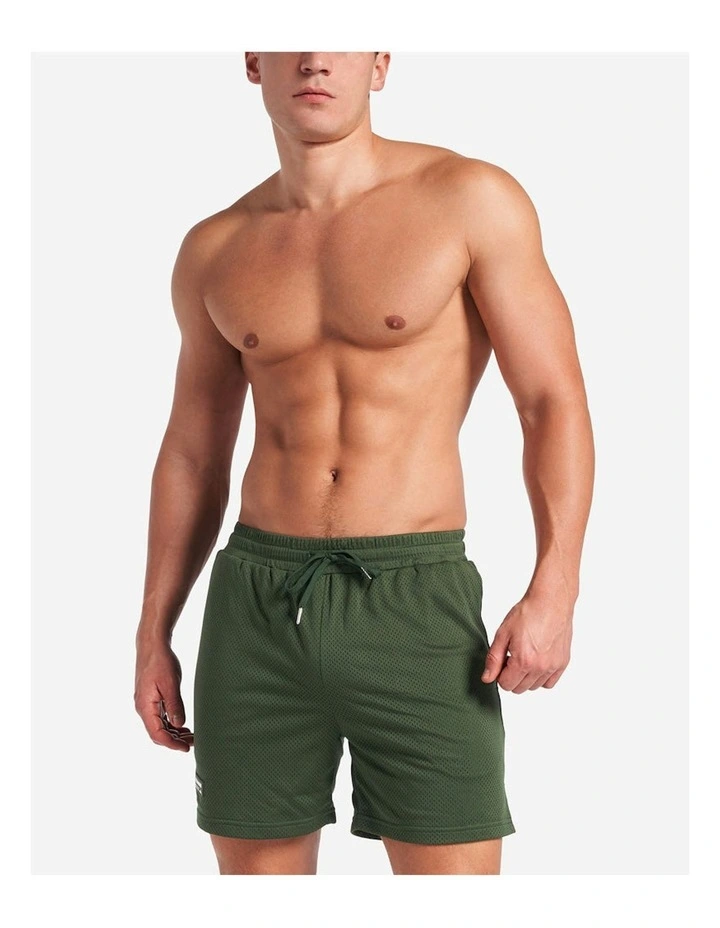 S.S.C. Mesh 6 Short in Forest Green