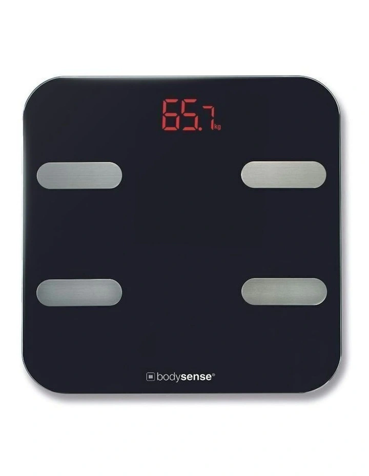 Bath Scale Wireless Body Analysis Black Bathroom Scales Weight 180kg in Black